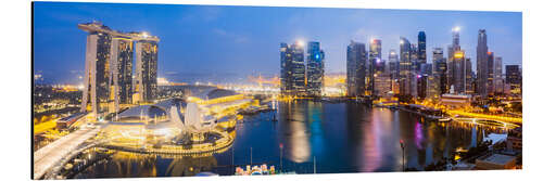 Tableau en aluminium Skyline de Singapour