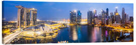 Canvas print Singapore skyline panoramic