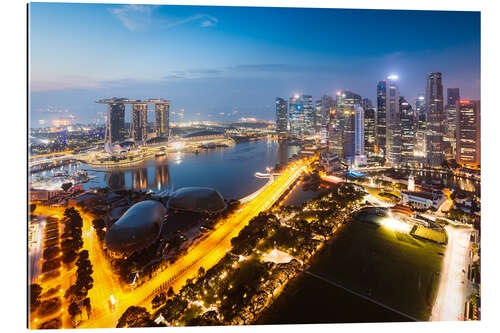 Gallery Print Singapur-Skyline im Morgengrauen