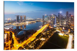 Magnettafel Singapur-Skyline im Morgengrauen