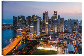 Leinwandbild Singapur-Skyline bei Sonnenaufgang