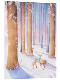 Foam board print Little deer in the forest