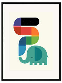 Gerahmter Kunstdruck Regenbogenmaler