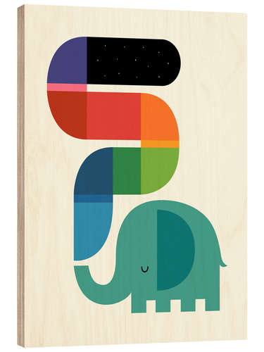 Wood print Rainbow Painter