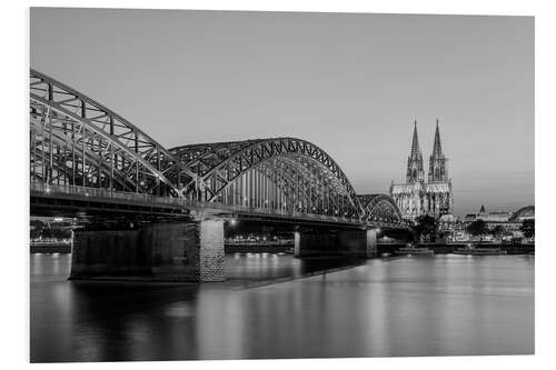 Tableau en PVC Pont Hohenzollern et cathédrale de Cologne