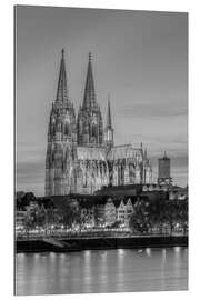 Gallery Print Kölner Dom am Abend schwarz-weiß