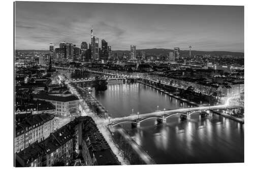 Gallery print Frankfurt skyline black-and-white