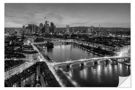 Naklejka na ścianę Frankfurt skyline black-and-white