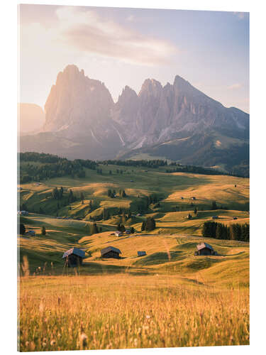 Acrylic print Dolomites Alpe di Siusi