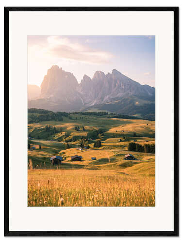 Framed art print Dolomites Alpe di Siusi