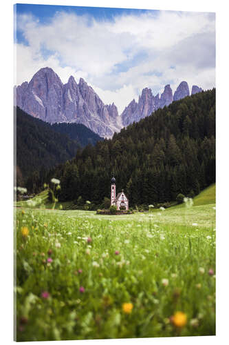 Acrylic print Dolomiten Kirche (1 von 1)