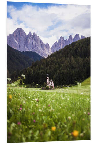 Foam board print Dolomiten Kirche (1 von 1)