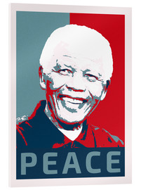 Acrylglasbild  Nelson Mandela, Frieden und Hoffnung - Alex Saberi