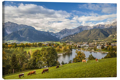 Canvas print Idyllic Alp scenery at Saalfelden (Salzburg, Austria)