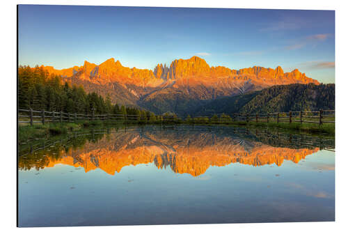 Cuadro de aluminio Alpenglow on the rose garden in the Dolomites in South Tyrol