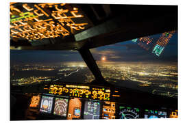 Foam board print Airbus A320 Landing Frankfurt