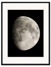 Gerahmter Kunstdruck Mond (Teleskopansicht)