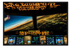 Gerahmter Kunstdruck Airbus A320 Landung in Moskau, Russland