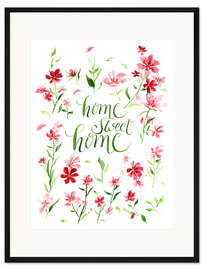 Gerahmter Kunstdruck Home sweet home