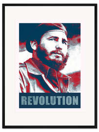 Gerahmter Kunstdruck Fidel Castro Revolution in Kuba