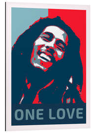 Stampa su alluminio Bob Marley, One Love