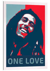 Stampa su plexi-alluminio Bob Marley, One Love