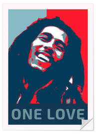Självhäftande poster Bob Marley One Love
