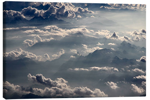 Stampa su tela Volo sopra le Alpi II