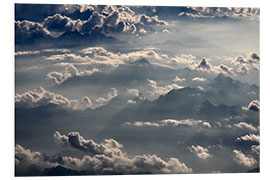 Foam board print Flight over the Alps II