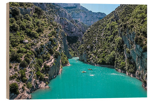 Tableau en bois Gorges du Verdon en Provence