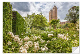 Sticker mural Jardin blanc au château de Sissinghurst, Angleterre