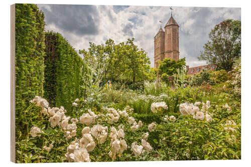 Holzbild Sissinghurst weißer Garten (England)