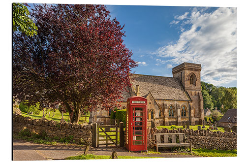 Aluminium print Village square in the Cotswolds