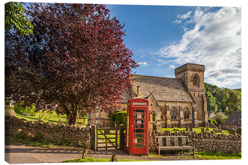 Canvas print Village square in the Cotswolds