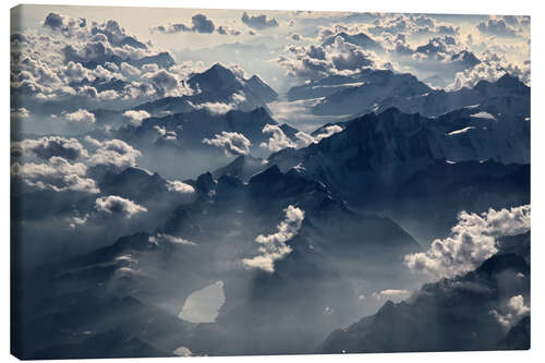 Stampa su tela Volo sopra le Alpi I