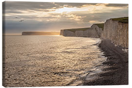 Leinwandbild Kreideklippen Seven Sisters in Südengland