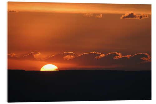 Acrylglasbild Sonnenuntergang am Grand Canyon Wolken Wellen