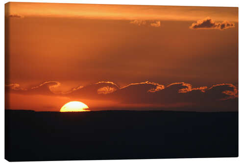 Canvas print Sunset at the Grand Canyon clouds waves