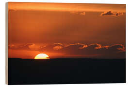 Wood print Sunset at the Grand Canyon clouds waves