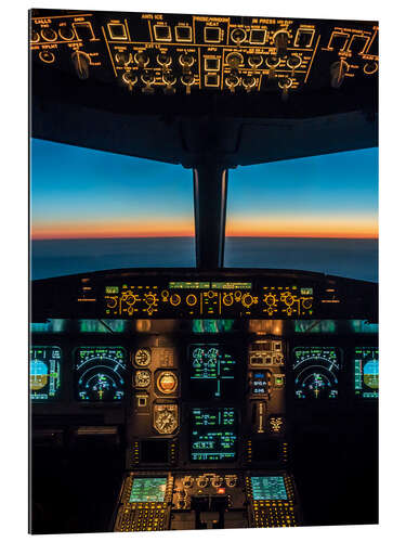 Gallery print A320 kuip in de schemering