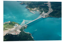 Tableau en PVC Le pont Yavuz Sultan Selim vu du ciel, Istanbul