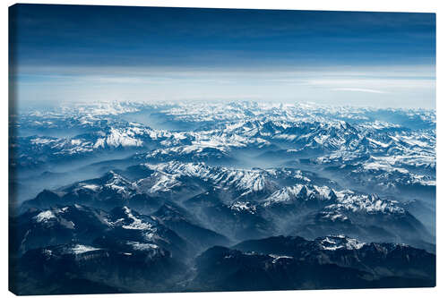 Canvas print Alpenpanorama Luftbild