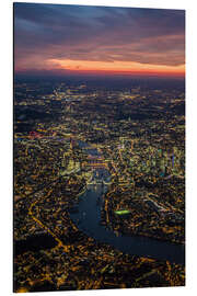 Aluminium print Birds-eye view of London