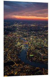 Foam board print Birds-eye view of London