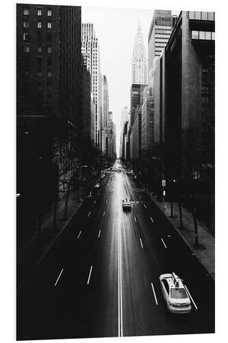 Hartschaumbild Die Straßen New Yorks - 42nd street (monochrom)