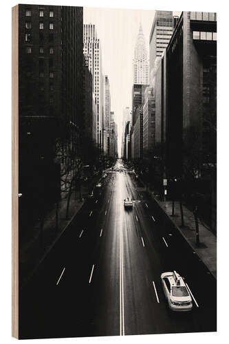 Wood print Streets of New York, 42nd Street