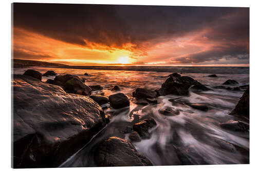 Acrylglasbild Amroth Beach Winter Sunrise