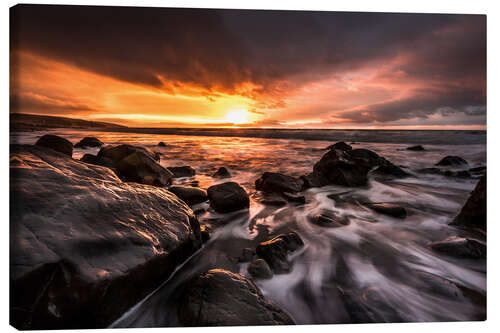 Canvas print Amroth Beach Winter Sunrise