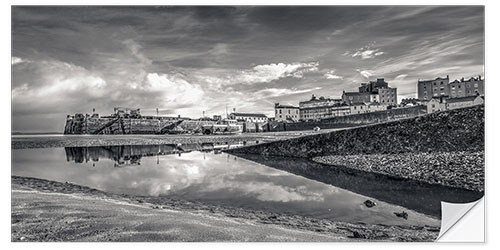 Selvklebende plakat Tenby Harbour Reflections