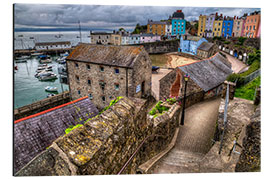 Aluminium print Down To Tenby Harbour